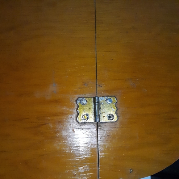 VINTAGE 1950s HAWKEYE Two Tone Diagonal Weave Design 18.5" Picnic Basket - Picture 9 of 14